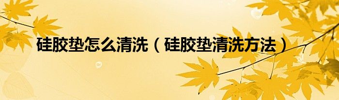 硅胶垫怎么清洗（硅胶垫清洗方法）