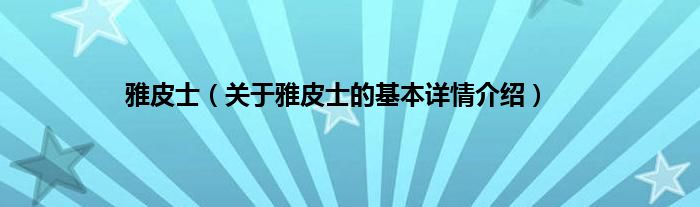 雅皮士（关于雅皮士的基本详情介绍）