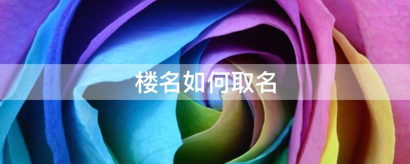 楼名如何取名